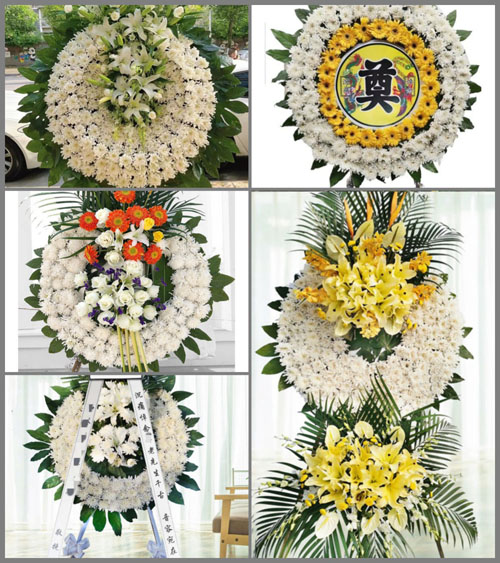 山东青岛平度市明村镇辛后村花圈速递